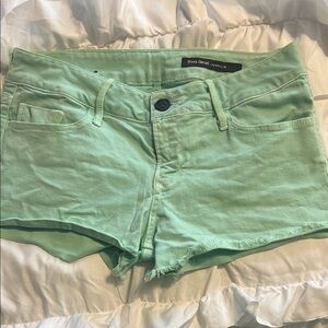 Black Orchid Green Jean Shorts with Belt Loops
